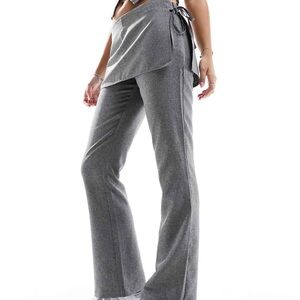 Pants with Side Tie Skirt